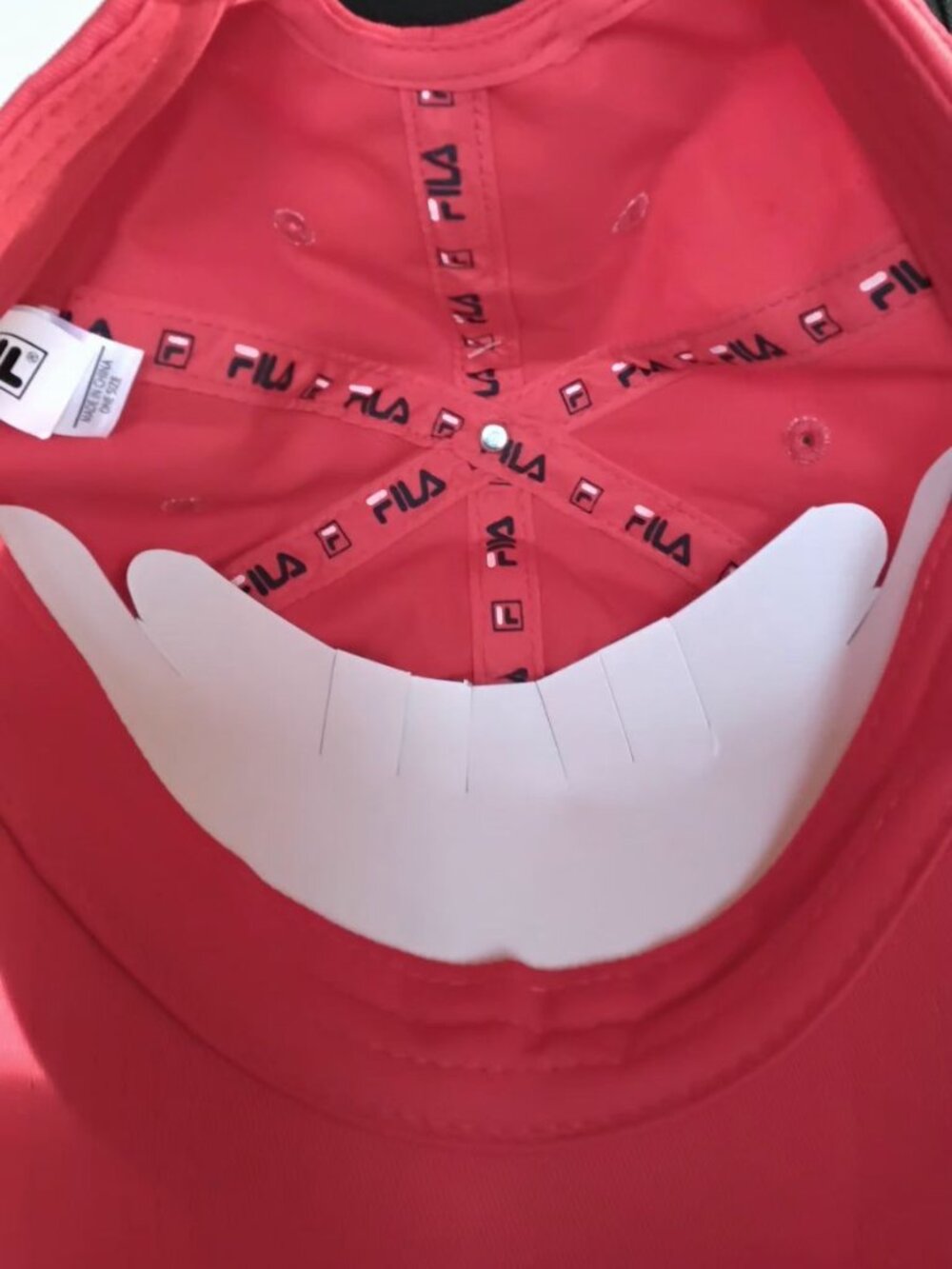 FILA Red Baseball Cap FF-HT05430AQAU OSFM Retail$30.00 NWT's Metal adjuster clip - Picture 2 of 4